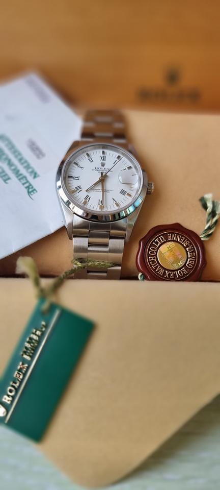 Rolexold stock. Oyster date 15200 full set in showroom condition. Brand new old stock.