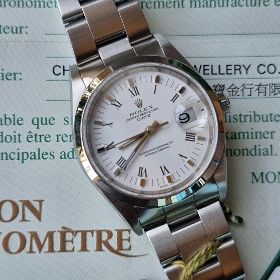 Rolexold stock. Oyster date 15200 full set in showroom condition. Brand new old stock.