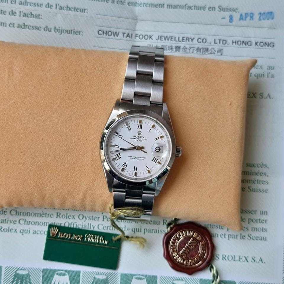 Rolexold stock. Oyster date 15200 full set in showroom condition. Brand new old stock.