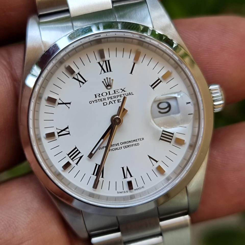 Rolexold stock. Oyster date 15200 full set in showroom condition. Brand new old stock.