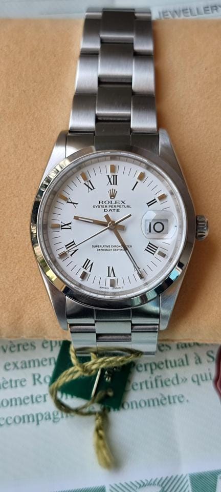 Rolexold stock. Oyster date 15200 full set in showroom condition. Brand new old stock.