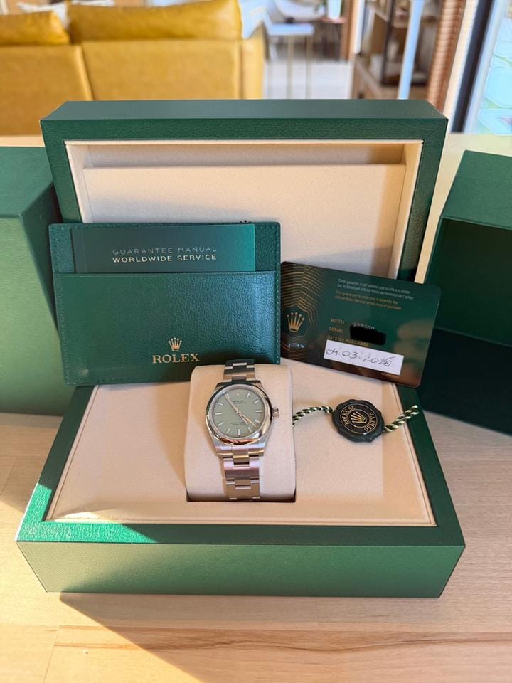 Rolex Oyster Perpetual UNWORN Oyster Perpetual 31 Pistachio Dated March 4th 2026