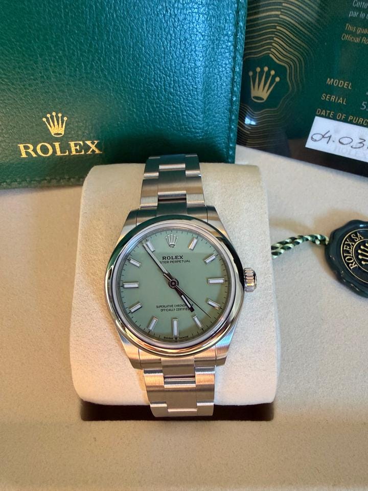 Rolex Oyster Perpetual UNWORN Oyster Perpetual 31 Pistachio Dated March 4th 2026