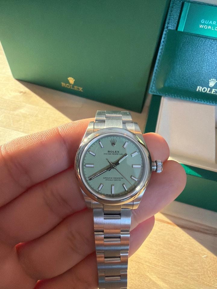 Rolex Oyster Perpetual UNWORN Oyster Perpetual 31 Pistachio Dated March 4th 2026