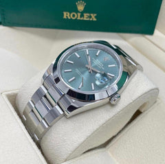 Rolex Day just 2025 Brand New Rolex Day Just Smooth Bezel Green dial Oyster