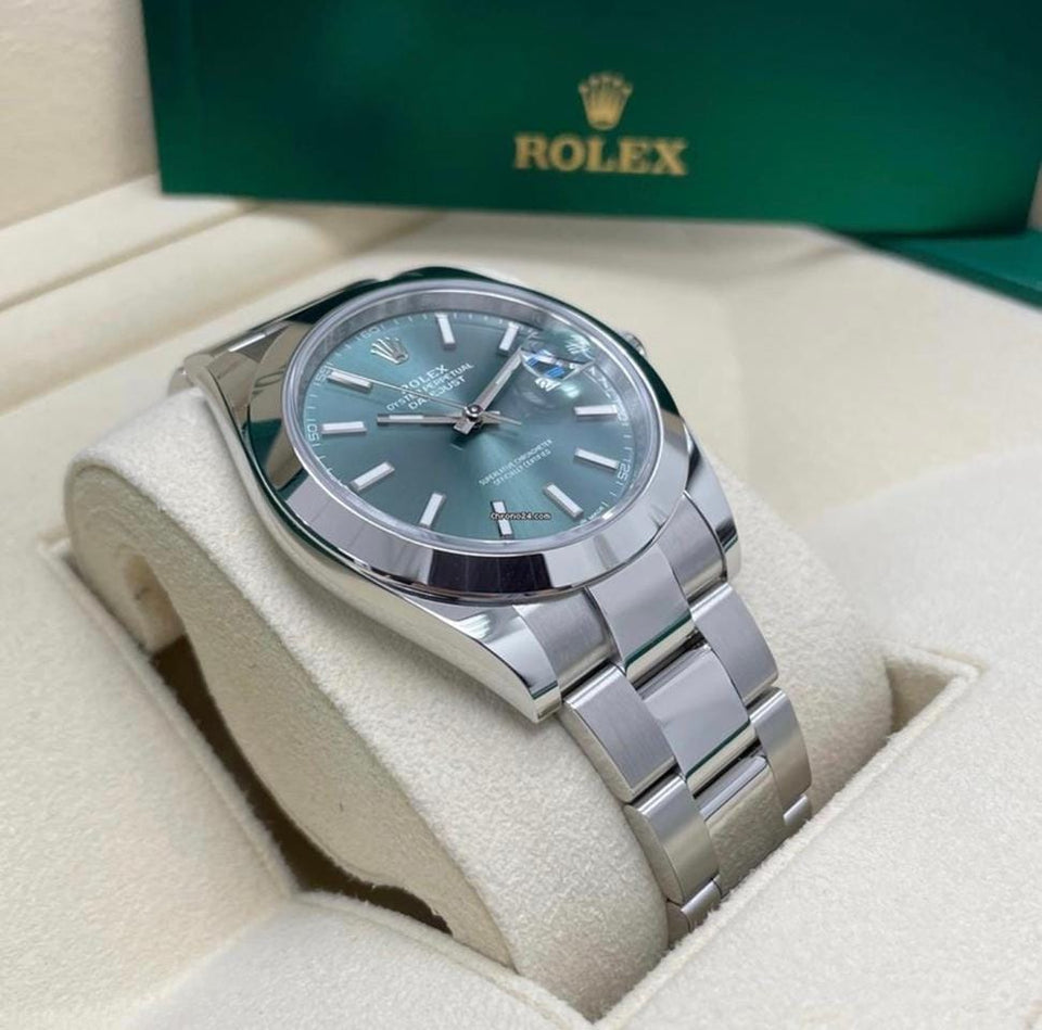 Rolex Day just 2025 Brand New Rolex Day Just Smooth Bezel Green dial Oyster