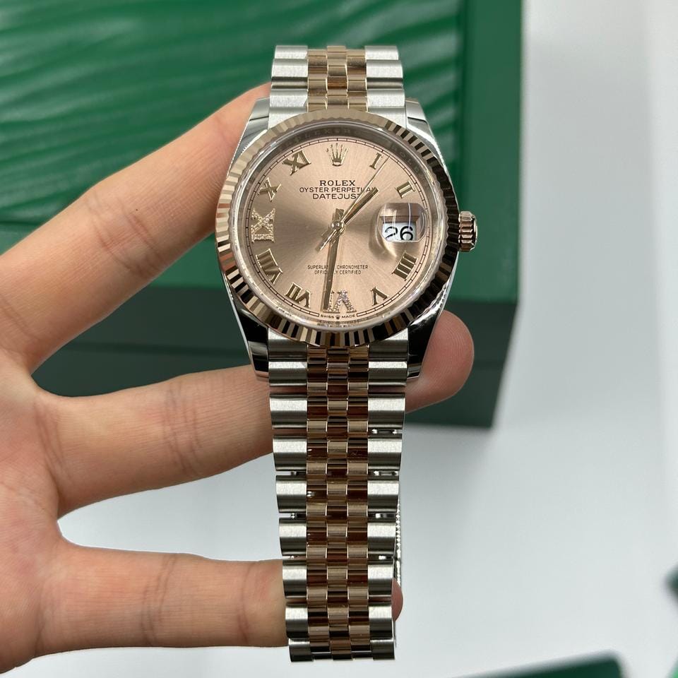 Rolex Datejust 36 126231 Pink Roman VIIX Diamonds Jubilee 2025