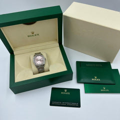 Rolex Datejust 36mm VIIX Pink Roman Dial Diamonds Bezel Oyster 126284 RBR PINK VIIX OYS