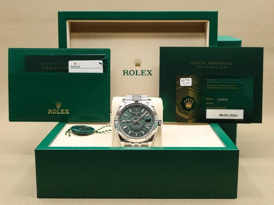 Rolex Sky-Dweller2026 Mint Green Dial on Jubilee 336934