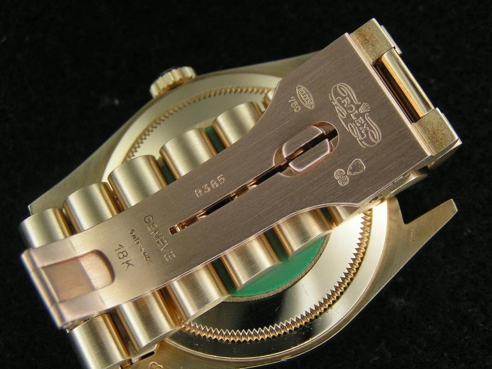 Rolex1994 Day-Date 36 UN-WORN Boxes Papers RARE Champagne "Jubilee" Princess cut Diamond Dial