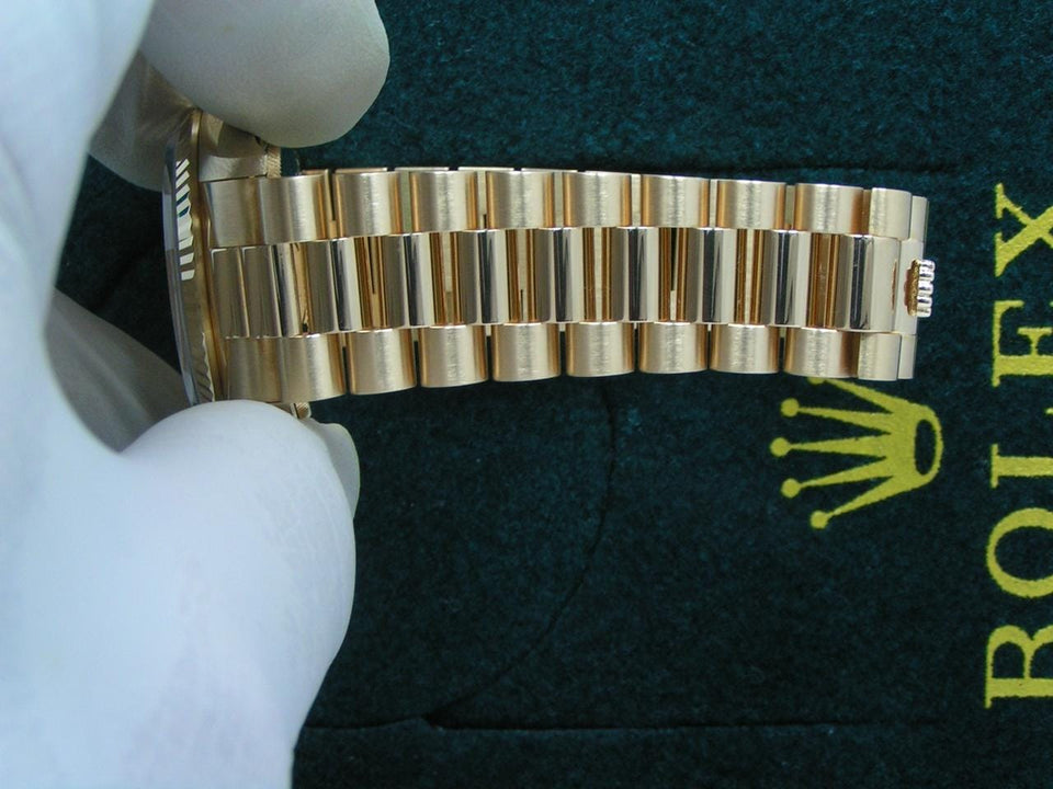 Rolex1994 Day-Date 36 UN-WORN Boxes Papers RARE Champagne "Jubilee" Princess cut Diamond Dial