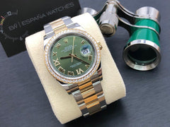 Rolex Datejust 36 126283 RBR Green roman viix Oyster 126283 RBR GREEN VIIX OYS