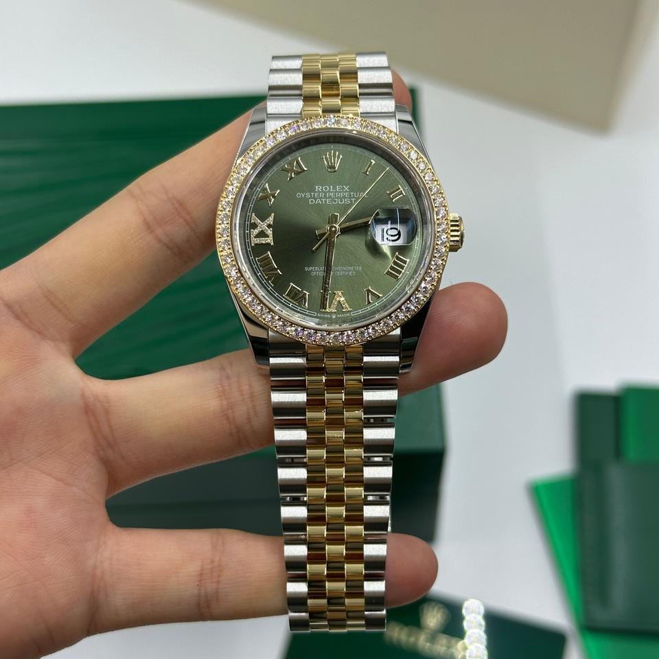 Rolex Datejust 36 126283RBR Green Roman VIIX Jubilee 2024