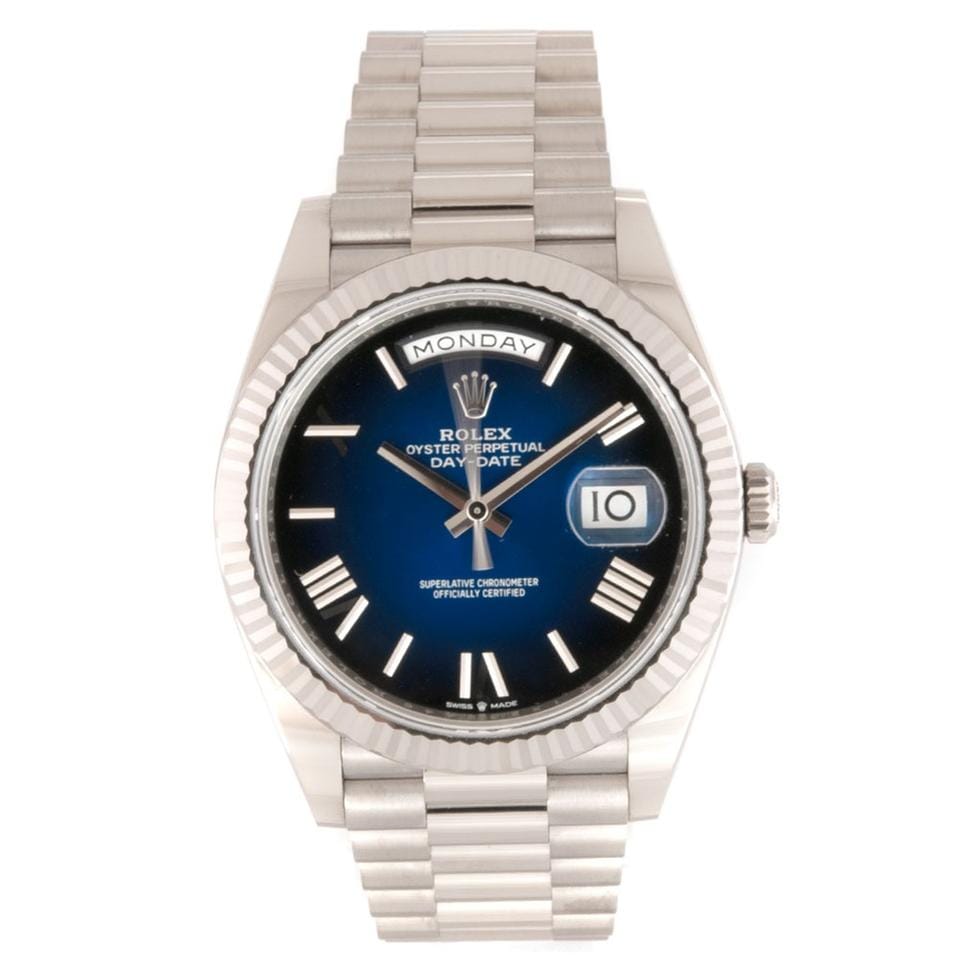 Rolex Day-Date 36 228239 Weißgold 40mm Blue Ombré 08/2025