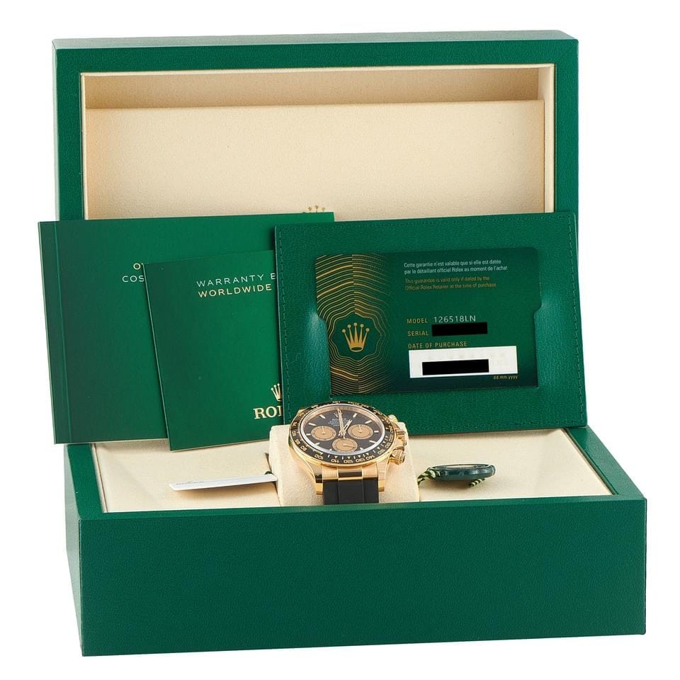 Rolex | Daytona | 126518LN-0004 | Yellow gold | Rubber | Black | Automatic