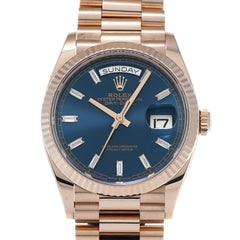Rolex | Day-Date | 128235A | Rose gold | 36 mm | Rose gold | Green | Automatic