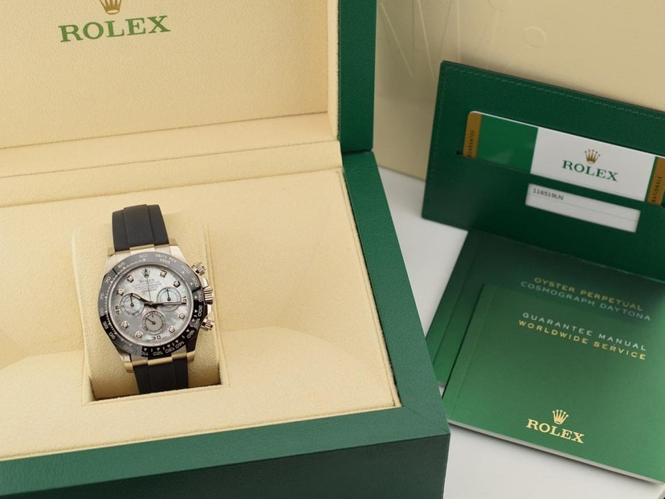 Rolex | Daytona | 116519LN | White gold | 40 mm | Rubber | Mother of pearl