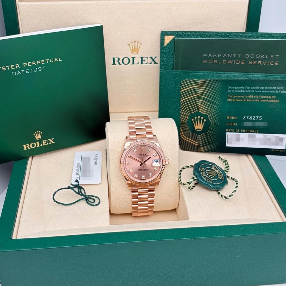 Rolex | Datejust | 278275 | Rose gold | 31 mm | Rose gold | Pink | Automatic