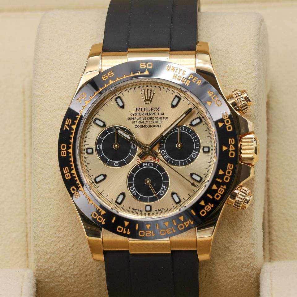 Rolex | Daytona | 116518LN | Yellow gold | 40 mm | Rubber | Gold | Automatic