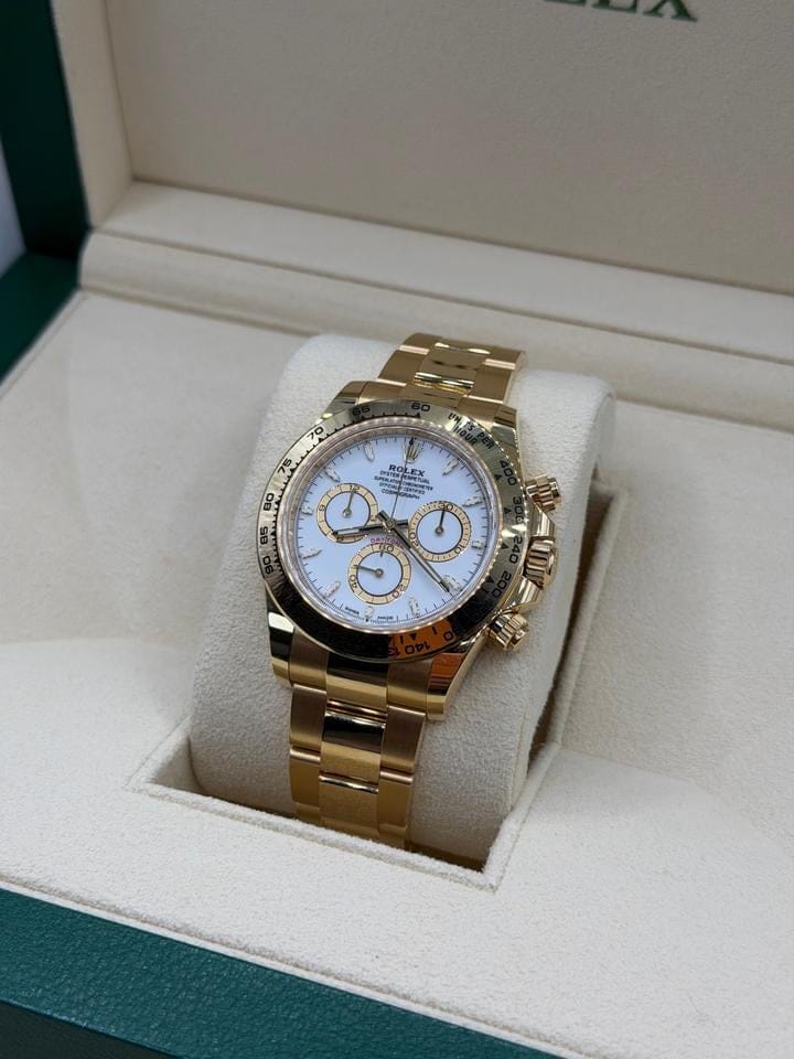 Rolex | Daytona | 126508 | Yellow gold | 40 mm | Yellow gold | White | Automatic