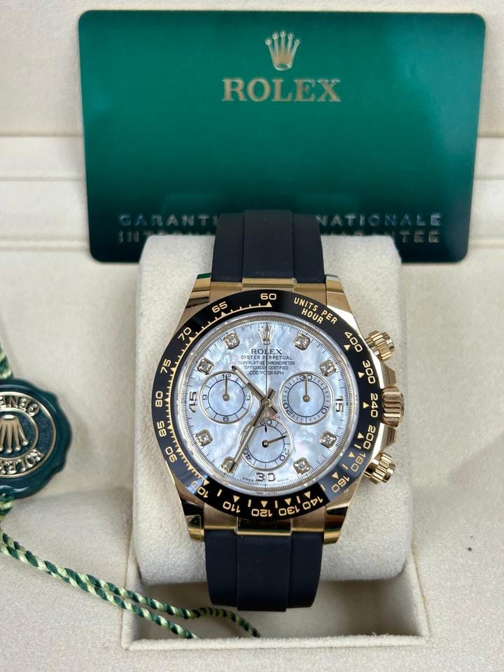 Rolex | Daytona | 116518LN | Yellow gold | 40 mm | Rubber | Mother of pearl | Automatic