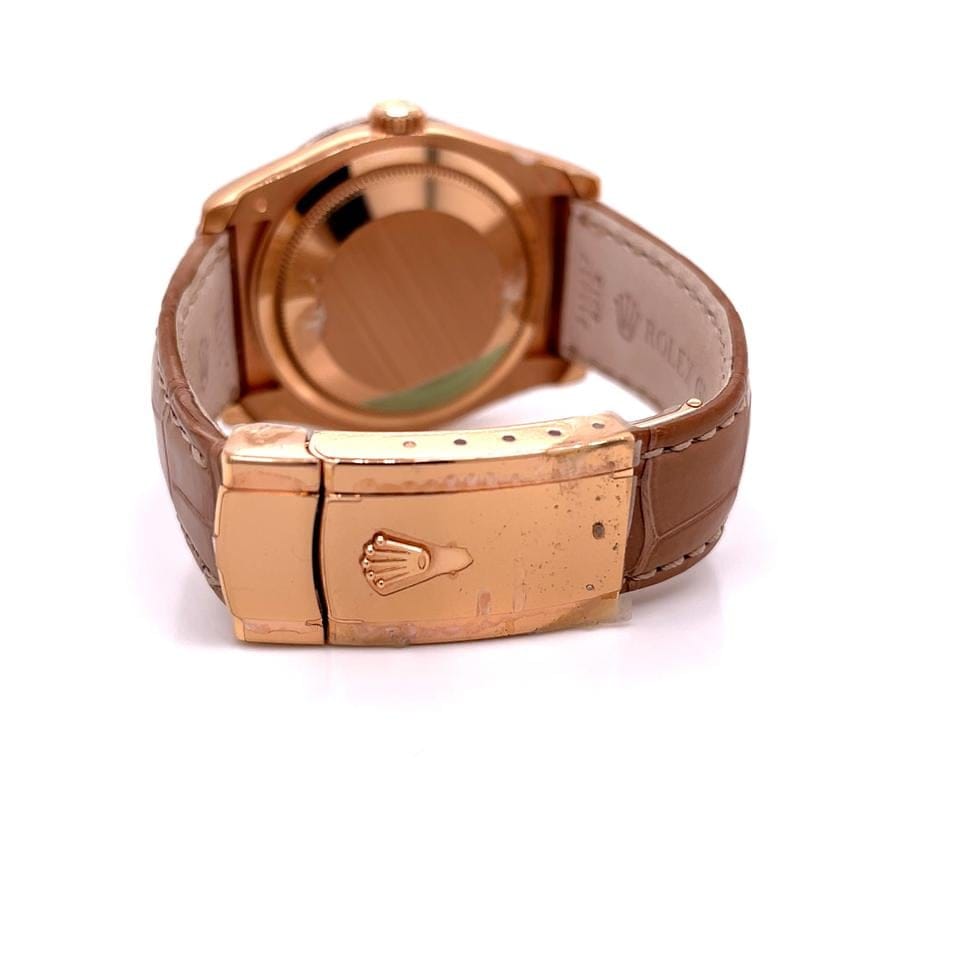 Rolex | Datejust | 116185BBR | Rose gold | 36 mm | Crocodile skin | Black | Automatic