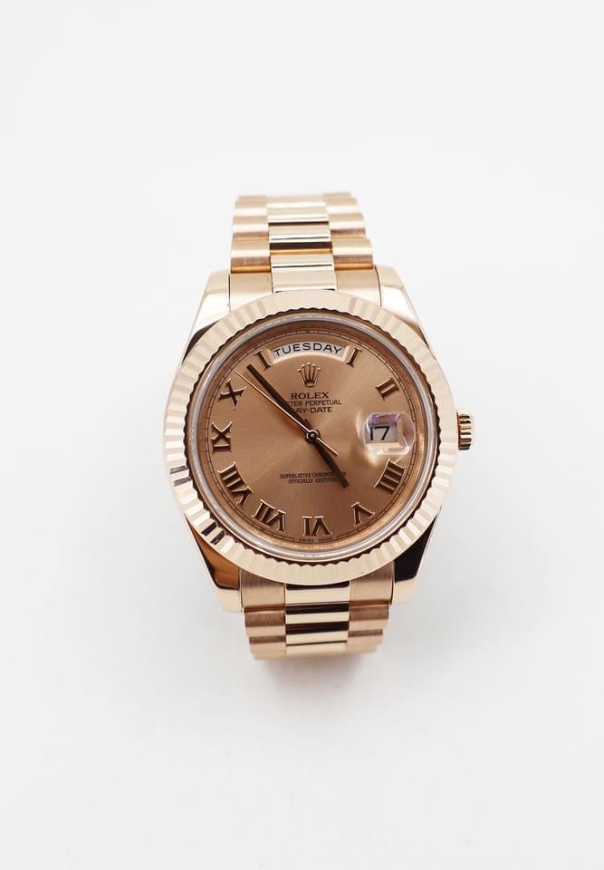 Rolex | Day-Date | 218235 | Rose gold | 41 x 49 mm | Rose gold | Pink | Automatic