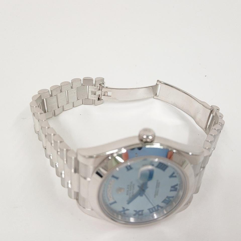 Rolex | Day-Date | 218206 | Platinum | 41 mm | Platinum | Blue | Automatic