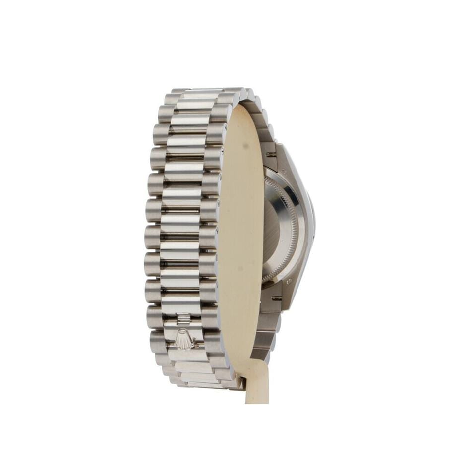 Rolex | Day-Date | 128349RBR-0001 | White gold | 36 mm | White gold | Silver | Automatic
