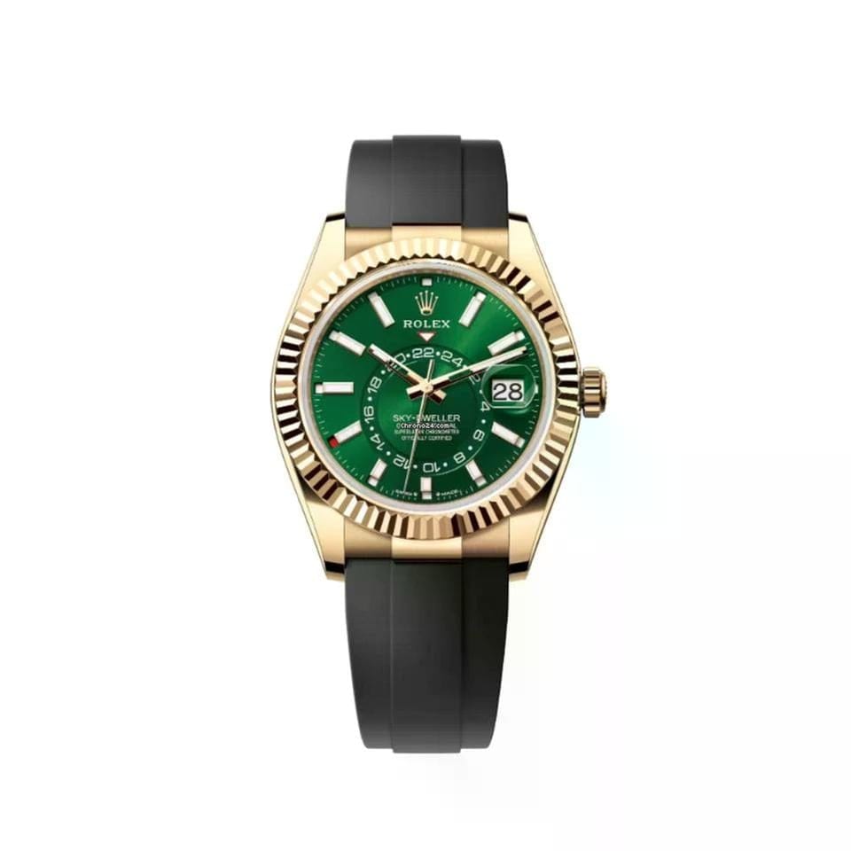 Rolex | Sky-Dweller | 336238 | Yellow gold | 40 mm | Rubber | White | Automatic