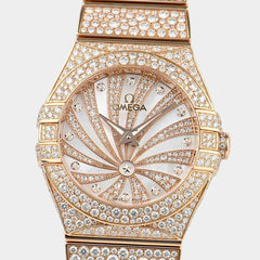 Omega Constellation Quartz Diamonds / Red Gold / 27mm Box&Papers 123.55.27.60.55.009