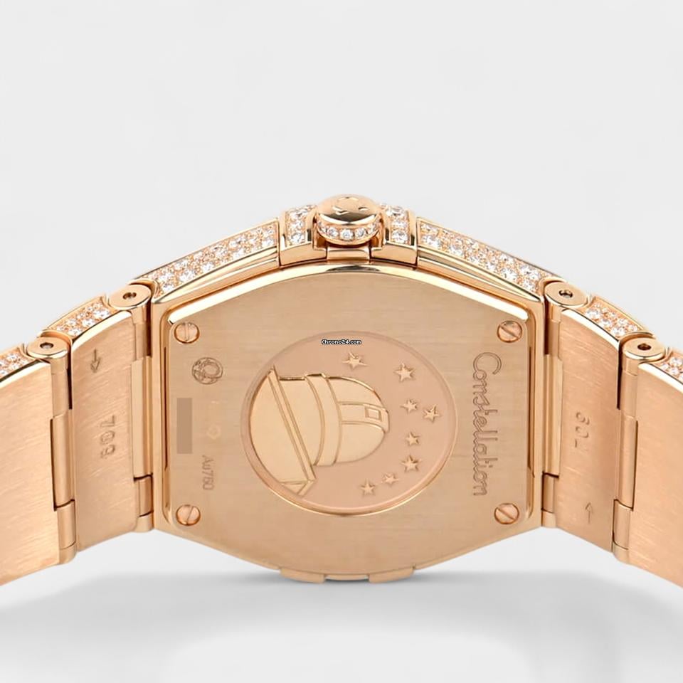 Omega Constellation Quartz Diamonds / Red Gold / 27mm Box&Papers 123.55.27.60.55.009