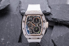 Richard Mille RM72-01 White Gold Snow Set Nuovo Nuovo full set