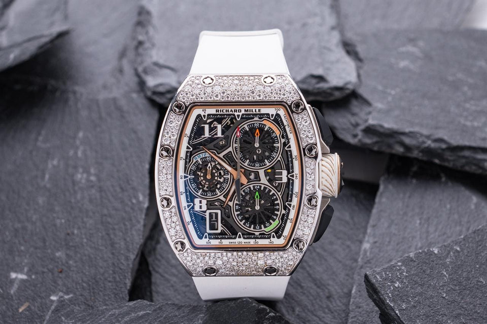 Richard Mille RM72-01 White Gold Snow Set Nuovo Nuovo full set