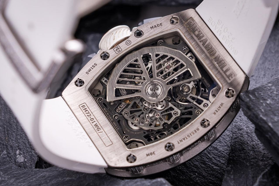 Richard Mille RM72-01 White Gold Snow Set Nuovo Nuovo full set
