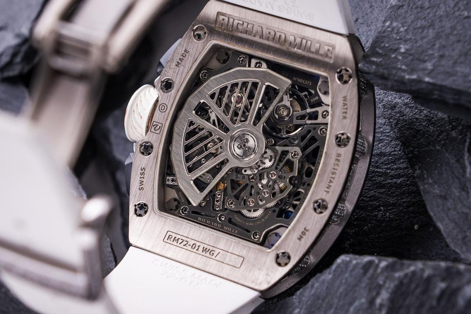 Richard Mille RM72-01 White Gold Snow Set Nuovo Nuovo full set