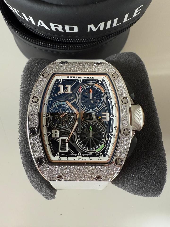 Richard Mille RM72-01 White Gold Snow Set Nuovo Nuovo full set