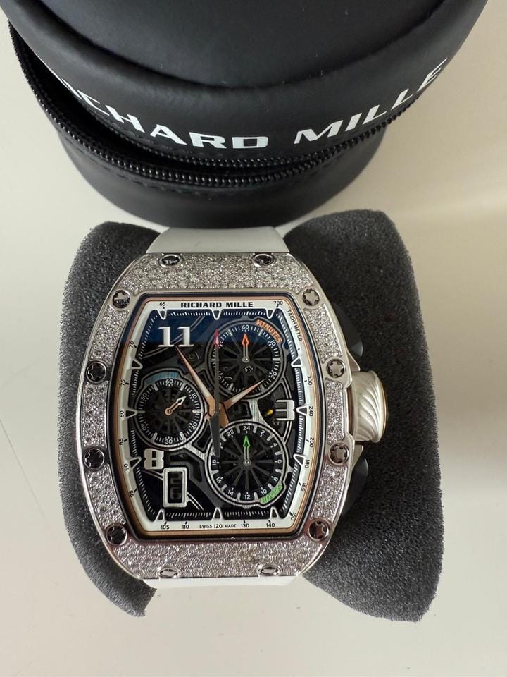 Richard Mille RM72-01 White Gold Snow Set Nuovo Nuovo full set