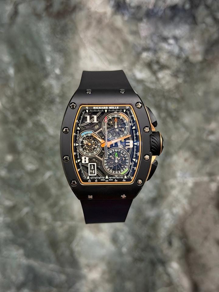 Richard Mille Automatic Winding Lifestyle Flyback Chronograph Rm RM 72-01 Black Ceramic