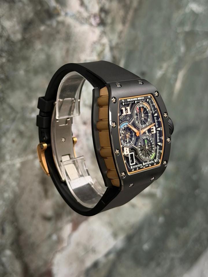 Richard Mille Automatic Winding Lifestyle Flyback Chronograph Rm RM 72-01 Black Ceramic