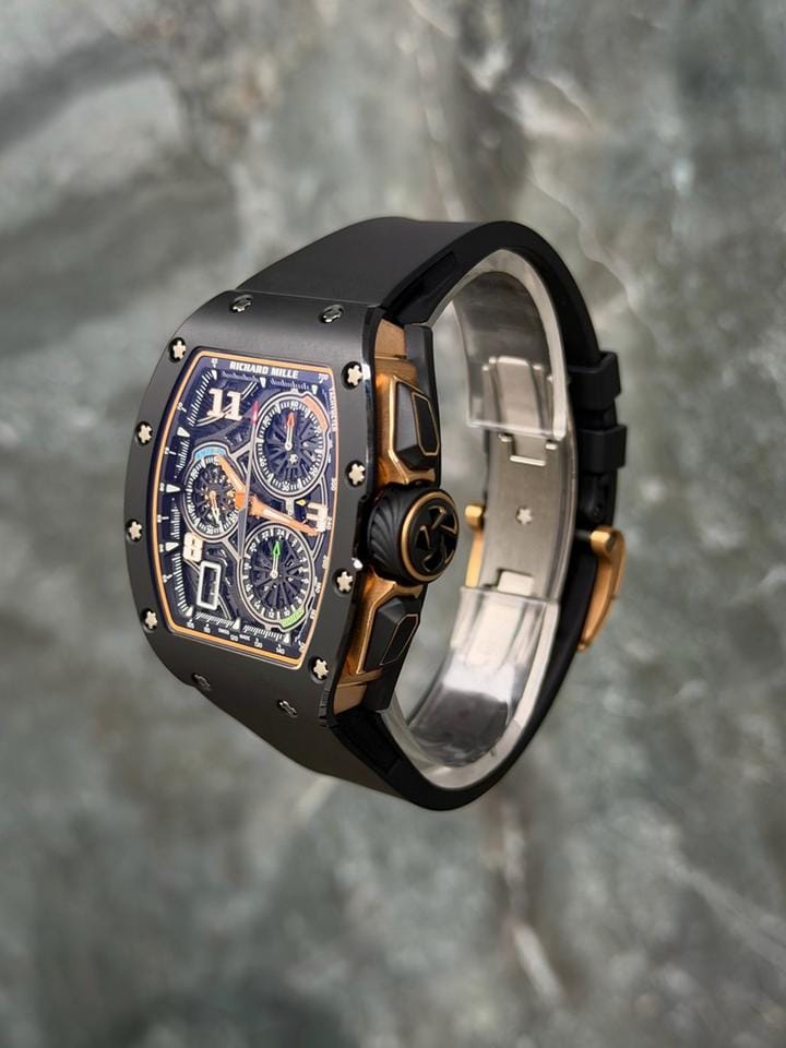 Richard Mille Automatic Winding Lifestyle Flyback Chronograph Rm RM 72-01 Black Ceramic