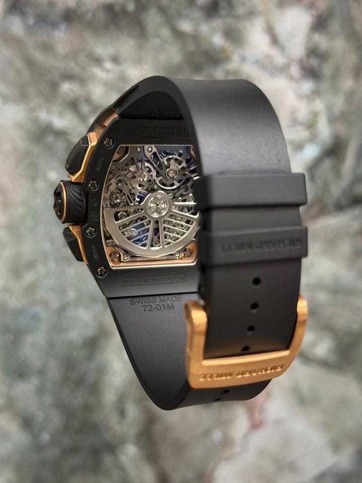 Richard Mille Automatic Winding Lifestyle Flyback Chronograph Rm RM 72-01 Black Ceramic