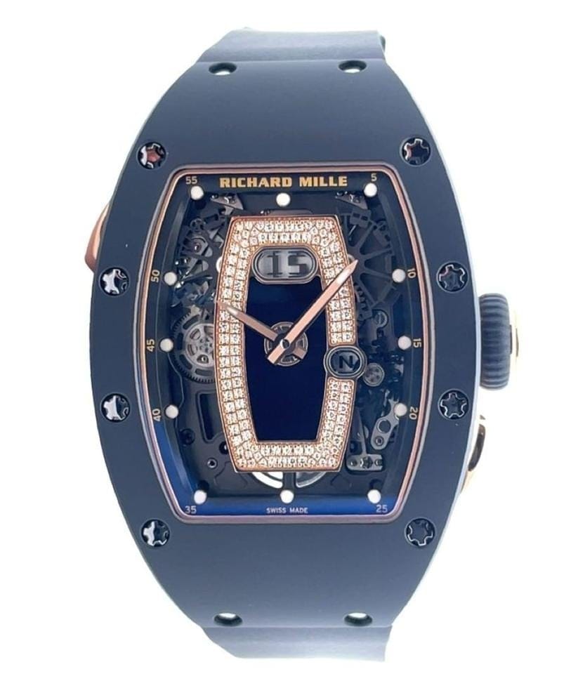 Richard Mille Onyx Dial Inlay Rose Gold Diamond Black Ceramic