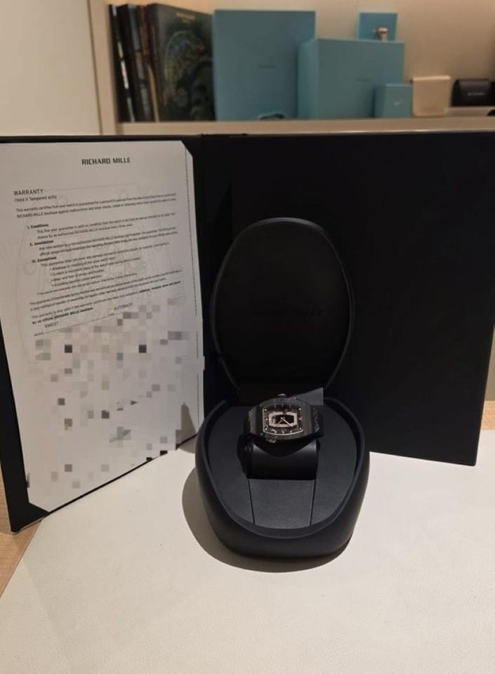 Richard Mille Onyx Dial Inlay Rose Gold Diamond Black Ceramic
