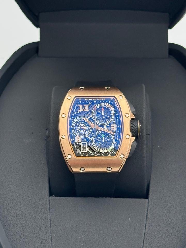 Richard Mille Automatic Winding Lifestyle Flyback Chronograph Rose Gold Rm