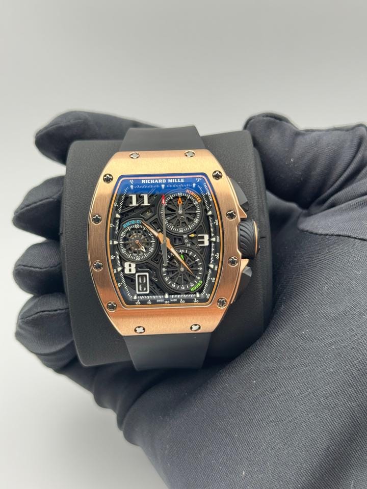 Richard Mille Automatic Winding Lifestyle Flyback Chronograph Rose Gold Rm