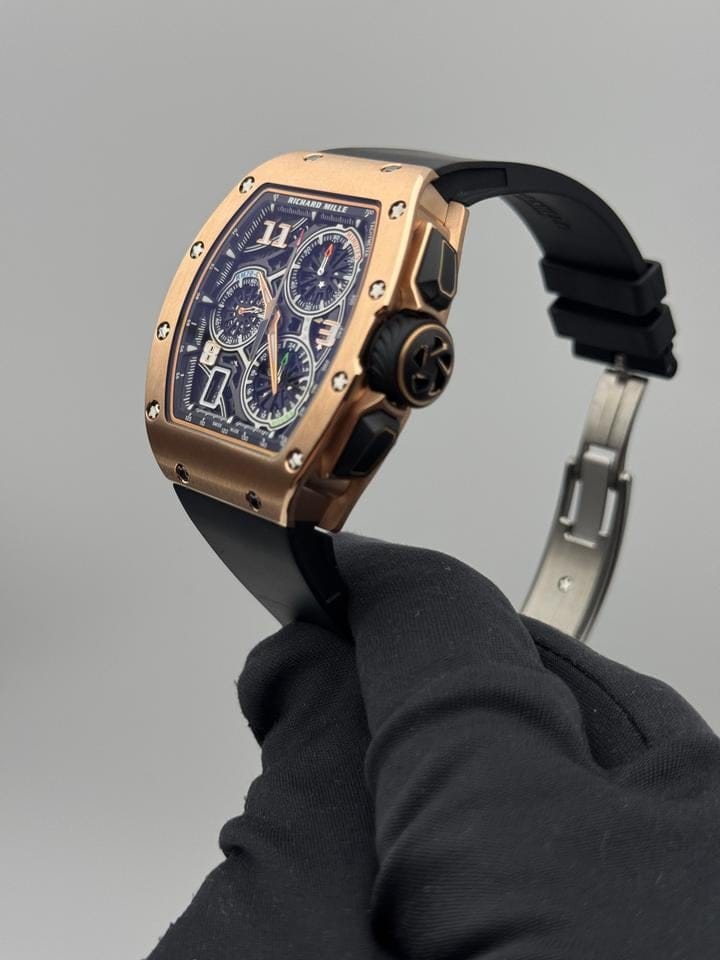 Richard Mille Automatic Winding Lifestyle Flyback Chronograph Rose Gold Rm