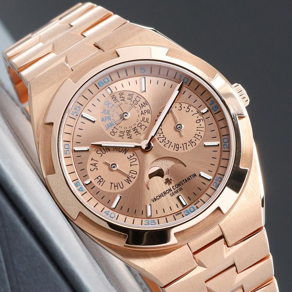 Vacheron Constantin2025 Complete 41.5mm 18k Rose Gold Champagne Dial RG Bracelet 4300 V