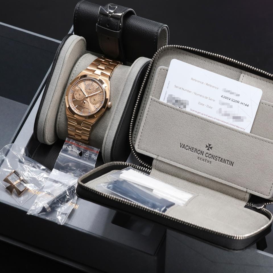 Vacheron Constantin2025 Complete 41.5mm 18k Rose Gold Champagne Dial RG Bracelet 4300 V