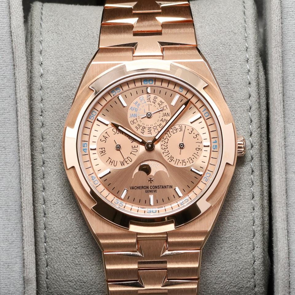 Vacheron Constantin2025 Complete 41.5mm 18k Rose Gold Champagne Dial RG Bracelet 4300 V